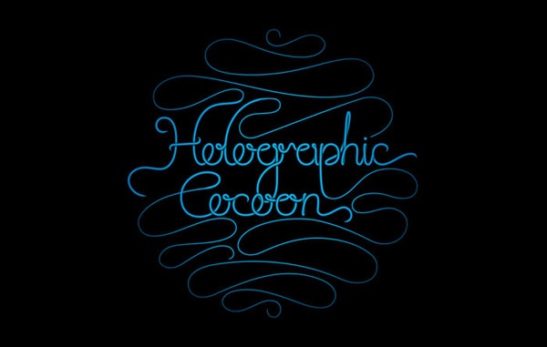 Holographic Cocoon - Hand Drawn Logo Development