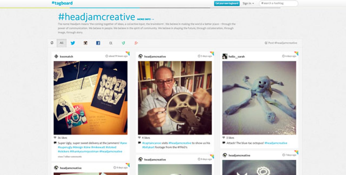 Social Media: Get a Hashtag with Tagboard!